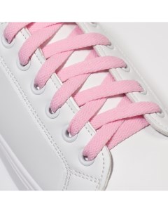Шнурки для обуви пара плоские 8 мм 120 см цвет розовый Onlitop
