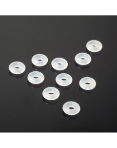 Кольцо соединительное неразъемное силиконовое d 6мм набор 10шт цвет белый Queen fair