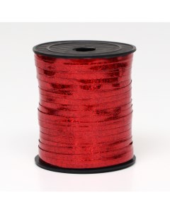 Лента упаковочная красная металлизированная 5 мм х 225 м Upak land