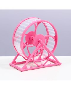Колесо на подставке для грызунов диаметр колеса 12 5 см 14 х 3 х 9 см розовое Пижон