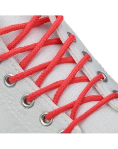 Шнурки для обуви пара круглые d 3 мм 120 см цвет красный Onlitop