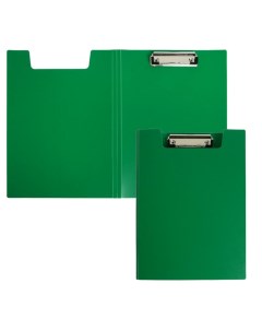 Папка планшет с зажимом а4 1 2 мм пластик зеленая клипборд с крышкой Calligrata