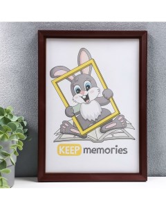 Фоторамка пластик l 5 21х30 см орех пластиковый экран Keep memories