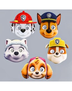 Набор карнавальных масок 5 штук щенячий патруль Paw patrol