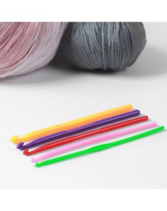 Набор крючков для вязания d 3 7 мм 5 шт цвет разноцветный Арт узор