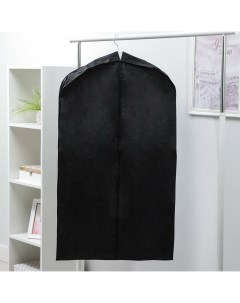 Чехол для одежды зимний 100 60 10 см спанбонд цвет черный Nobrand