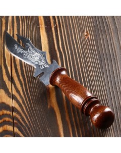 Нож вилка шампур для шашлыка узбекский с гравировкой Шафран