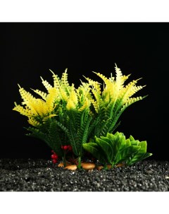 Растение искусственное аквариумное на камнях 18 х 13 см Nobrand