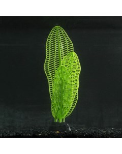 Растение силиконовое аквариумное светящееся в темноте 6 х 19 см зеленое Nobrand