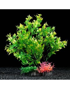 Растение искусственное аквариумное 25 см зеленое Пижон аква
