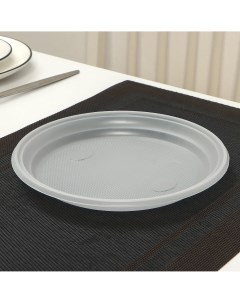 Набор пласиковых одноразовых тарелок d 20 5 см цвет белый в наборе 10 шт Не забыли!