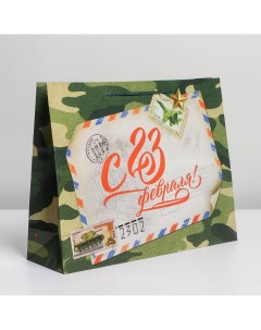 Пакет подарочный ламинированный горизонтальный упаковка Доступные радости