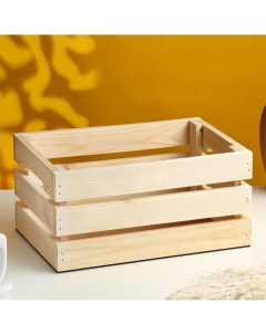 Кашпо ящик деревянный 30х20х14 5 см сосна Дарим красиво