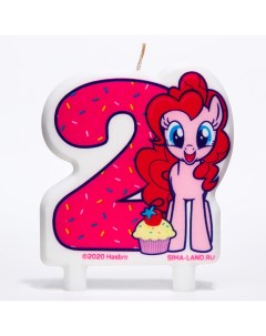 Свеча в торт цифра 2 little pony Hasbro