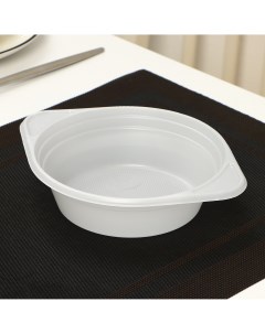 Набор пластиковых одноразовых тарелок 500 мл суповые цвет белый в наборе 6 шт Не забыли!