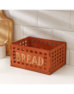 Хлебница деревянная bread 24 8 18 5 12 5 см цвет коричневый Nobrand