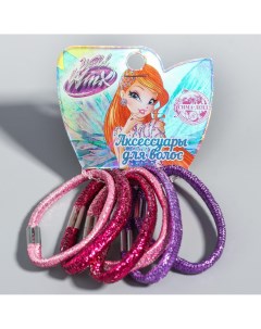Набор детский 6 резинок для волос блестящие феи винкс Winx