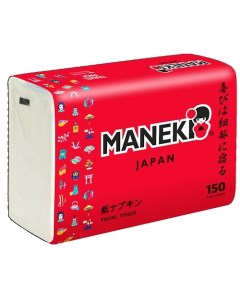 Салфетки бумажные RED 2 слоя 150 Maneki
