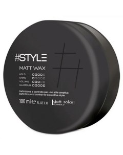 Матовый воск для волос сильной фиксации STYLE 100 Dott. solari cosmetics