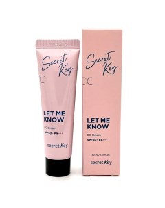 Крем для лица солнцезащитный осветляющий CC cream LET ME KNOW SPF50 РА CС 30 Secret key