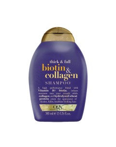 Шампунь для тонких волос с биотином и коллагеном Thick And Full Biotin And Collagen Shampoo 385 мл Ogx