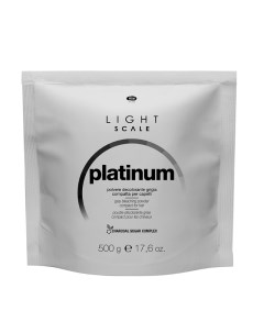 Порошок осветляющий для волос быстродействующий компактный серый LIGHT SCALE PLATINUM POWDER 500 г Lisap milano