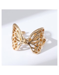 Кольцо Крылья бабочка цвет золото безразмерное Queen fair