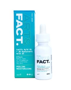 Сыворотка Lactic Acid 5 3D Hyaluronic Acid 2 Пилинг для Лица с Молочной Кислотой 30 мл Art&fact