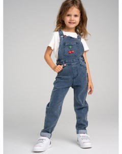 Полукомбинезон текстильный джинсовый для девочек Playtoday kids