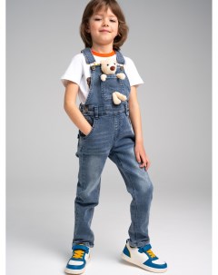 Полукомбинезон текстильный джинсовый для мальчиков Playtoday kids