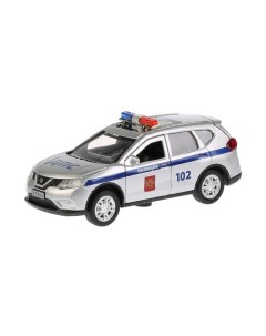 Машина металлическая со светом и звуком Nissan X trail Полиция 12 см Технопарк