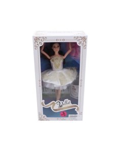 Кукла Балерина шарнирная в белом платье Наша игрушка