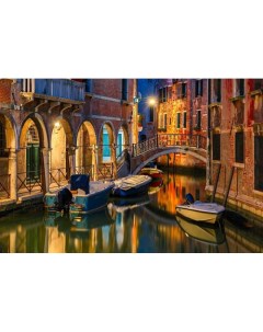 Алмазная мозаика Вечерняя Венеция 32х22 см Рыжий кот
