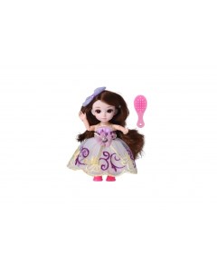 Кукла шарнирная Малышка Лили брюнетка с расческой 16 см Funky toys