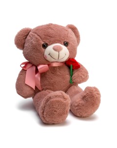 Мягкая игрушка Медведь с розой 301217204 Kidwow