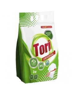 Универсальный стиральный порошок для всех видов тканей 3 кг Tori