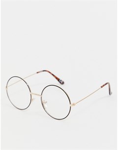 Круглые очки в коричневой оправе Inspired эксклюзивно для ASOS Reclaimed vintage