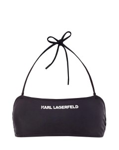Лиф бандо с завязками и контрастным логотипом Karl lagerfeld