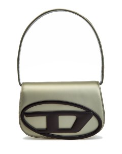 Плечевая сумка 1DR из металлизированной кожи с логотипом Diesel