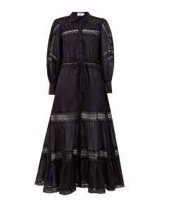 Длинное платье рубашка Ileana с ажурной вышивкой Charo ruiz ibiza