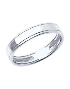 Обручальное кольцо из белого золота Sokolov