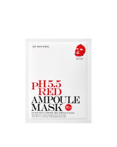 Успокаивающая тканевая маска для лица 5 5 Red Ampoule Mask 30 мл So natural