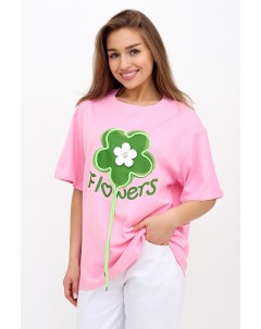 Жен футболка Flowers Розовый р 48 52 Lika dress