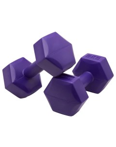 Гантель гексагональная DB 305 2 кг пластиковый фиолетовый 2 шт Starfit