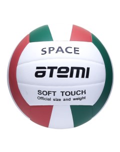 Мяч волейбольный Space р 5 зеленый белый красный Atemi