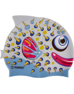 Шапочка для плавания детская Junior силикон SW 12206BF серо голубой Torres