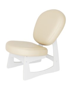 Кресло для отдыха Смарт G силуэт экокожа Ева 2 каркас молочный дуб Мебелик