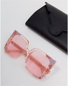 Розовые солнцезащитные оверсайз очки кошачий глаз Pared Pared sunglasses