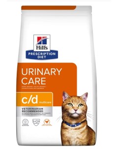 Сухой корм Prescription Diet c d Feline Multicare with Chicken диета для кошек 0 4 кг Hill`s