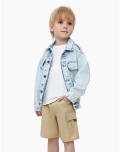Бежевые шорты Straight с карманами карго для мальчика Gloria jeans